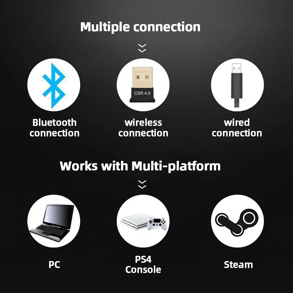 وحدة تحكم لجهاز PS4 Slim Pro Joystick Gamepad Dual...