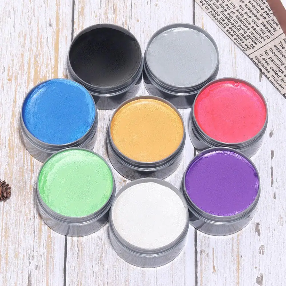 

1pc Hair Color Wax Dye Styling Pomade Silver Grandma Hair Unisex Strong Wax Gel Disposable Styling Hair Grey Dye Temporary C4F2