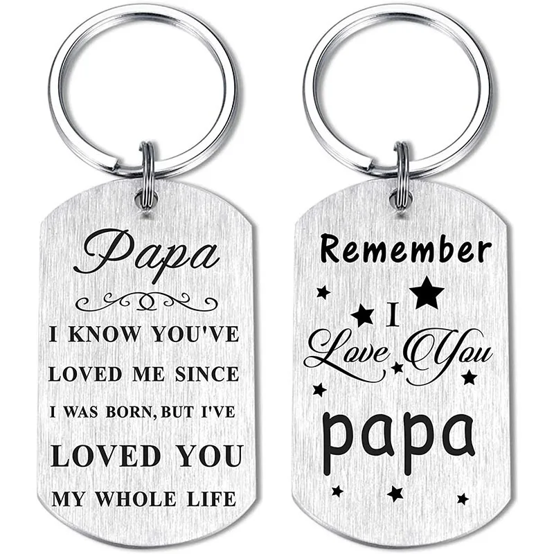 Portachiavi Regalo Per Papà - Acciaio Inossidabile, Personalizzato, Per Festa Del Papà, Natale, Compleanno - Foto 4