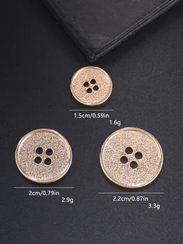 Classic Metal Flatback Buttons 5