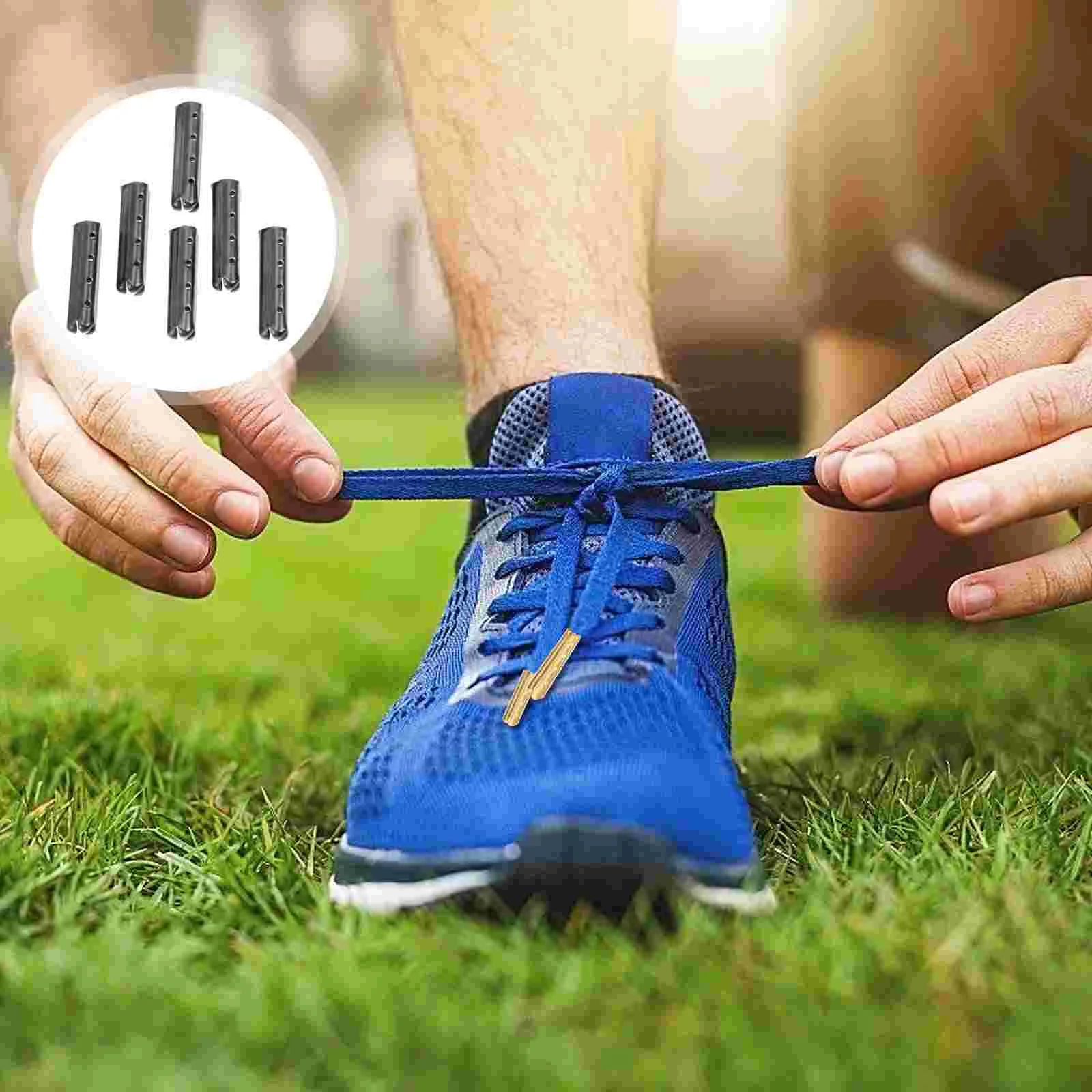 

100 Pcs Sports Shoes Shoelace Sneakers Espadrille Copper Hat Rope Aglet Tips