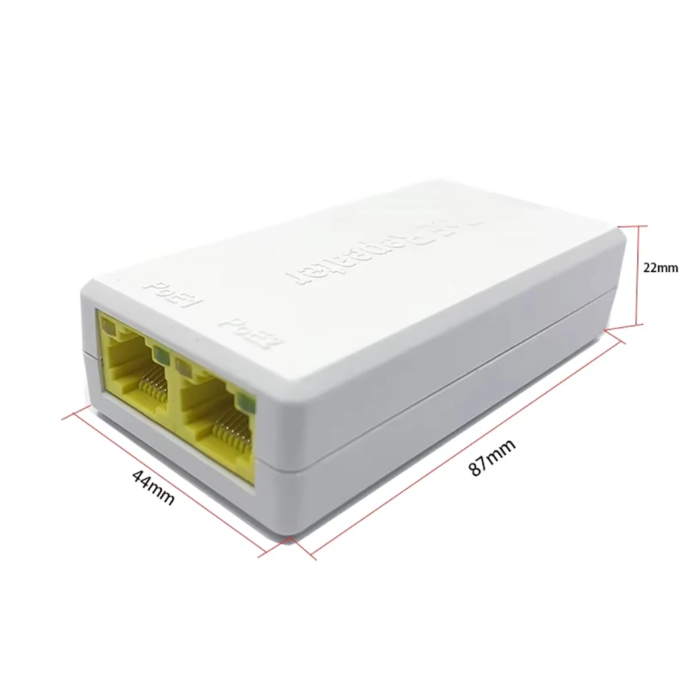 POE 익스텐더 1 to 2 포트 100Mbps 네트워크 스위치 리피터 IEEE802.3af/at 플러그 앤 플레이 포에 스위치 NVR IP 카메라 AP용
