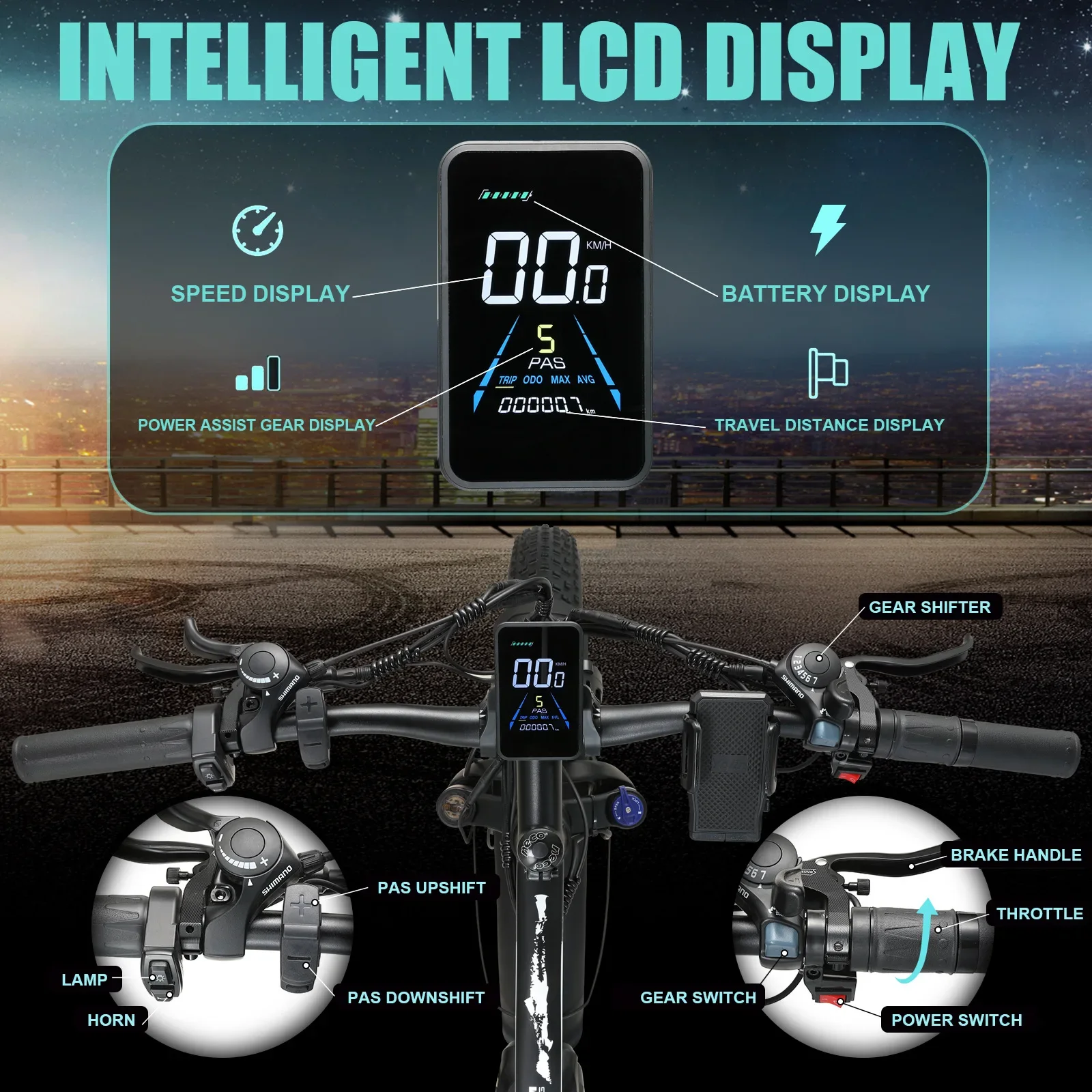 us warehouse off road 2000w powerful two motor 26inch mountain electric bike