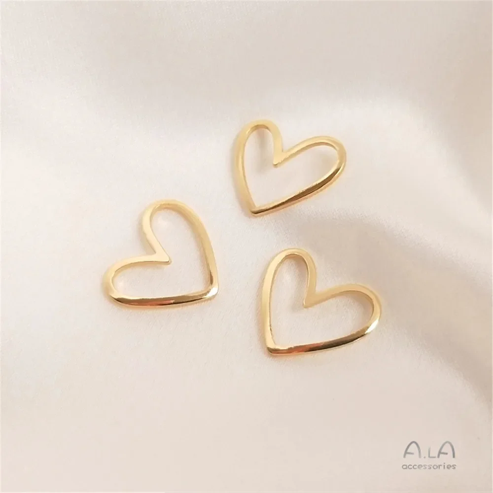 Hollow curved heart shaped heart accessories diy first accessories connected accessories earrings hanging ornaments - Image 5