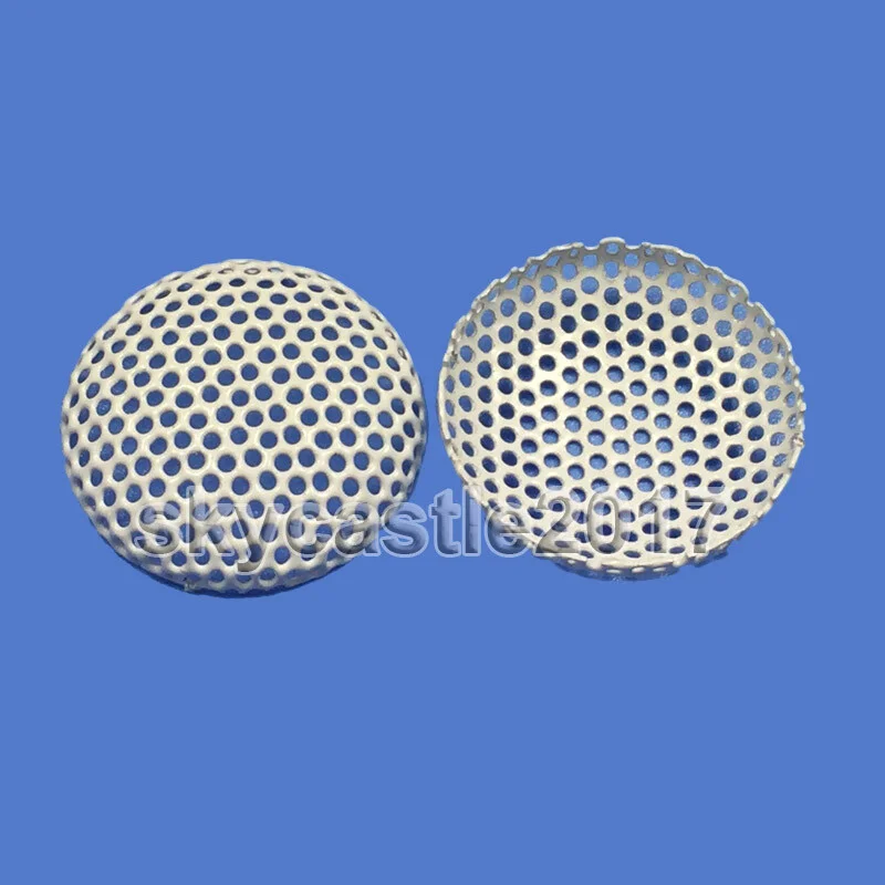 2x 17-80mm 자동차 트위터 스피커 커버 장식 원형 금속 메쉬 그릴 흰색