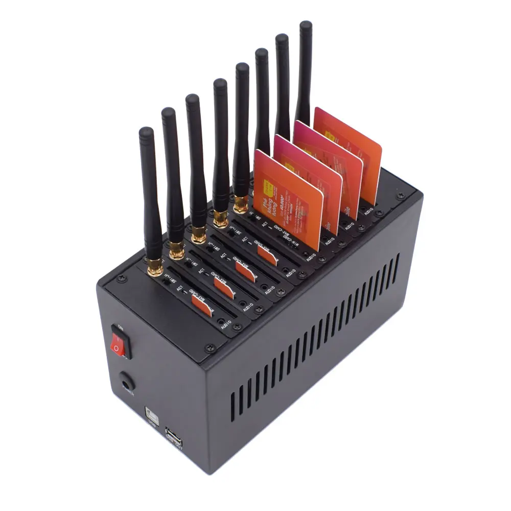 20x 벌크 sms 8 포트 gsm 모뎀 무선 라우터 직렬 포트 rs232 3G 모뎀 8 sim 카드 슬롯
