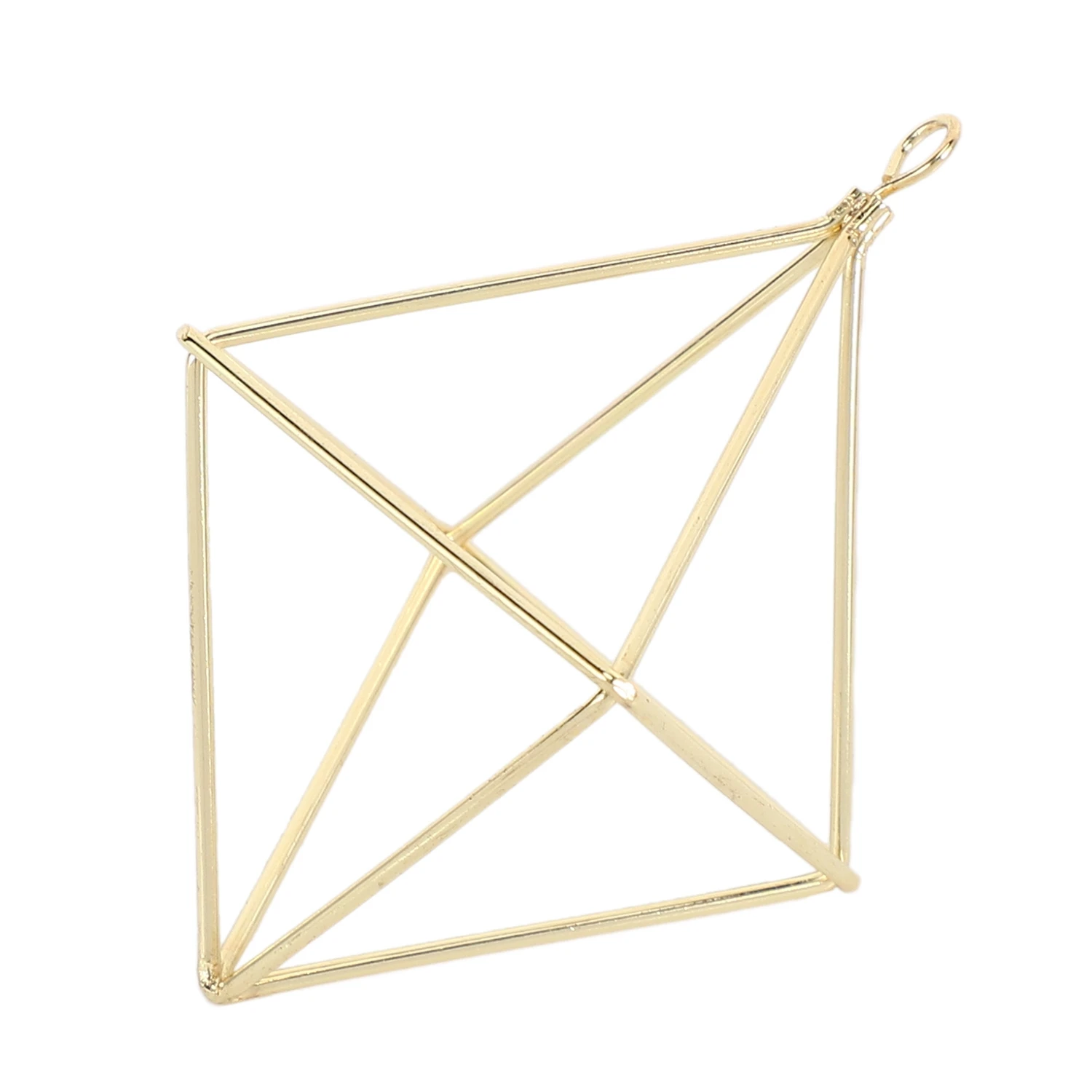 

Freestanding Hanging Planters Geometric Swing Wrought Iron Tillandsia Air Plants Holder Triangular Shaped Metal Rack Gold