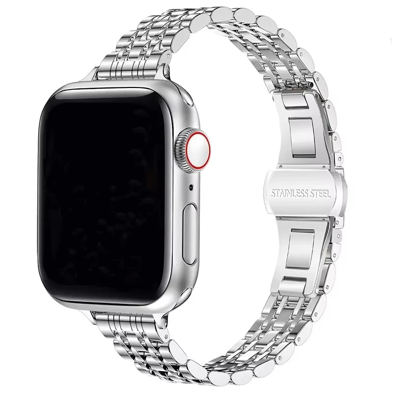 Edelstahlarmband für Apple Watch Ultra 2 Band 49 mm 42 mm 46 mm Metallarmband iWatch Serie 10 9 8 7 6 5 4 3 Damen 45 mm 41 mm – Detail 10