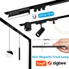 Smart Magnetic Track Light Tuya Zigbee Dimmable Ultra Thin Rail Customizable Surface Mount Modern Flood Grille Spot LED Lamp 1