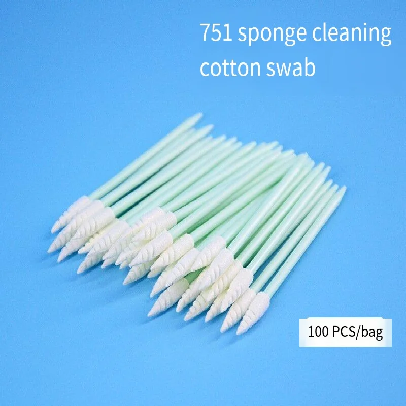 Industry Cotton Micro Swab Cleaning Tools Nonwoven Anti-static Dust Off for Lens Protective Window Fiber Laser Head 3