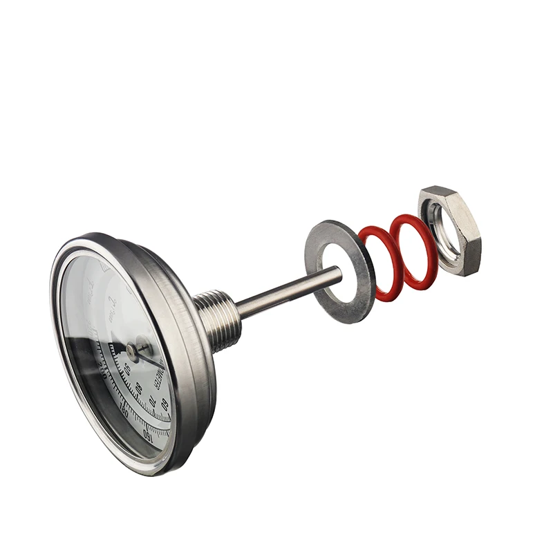 Weldless Dial thermometer kit 3"Face & 2"Probe Household 1/2"MNPT 0~220F degree Home Brewing Beer Making Accessories