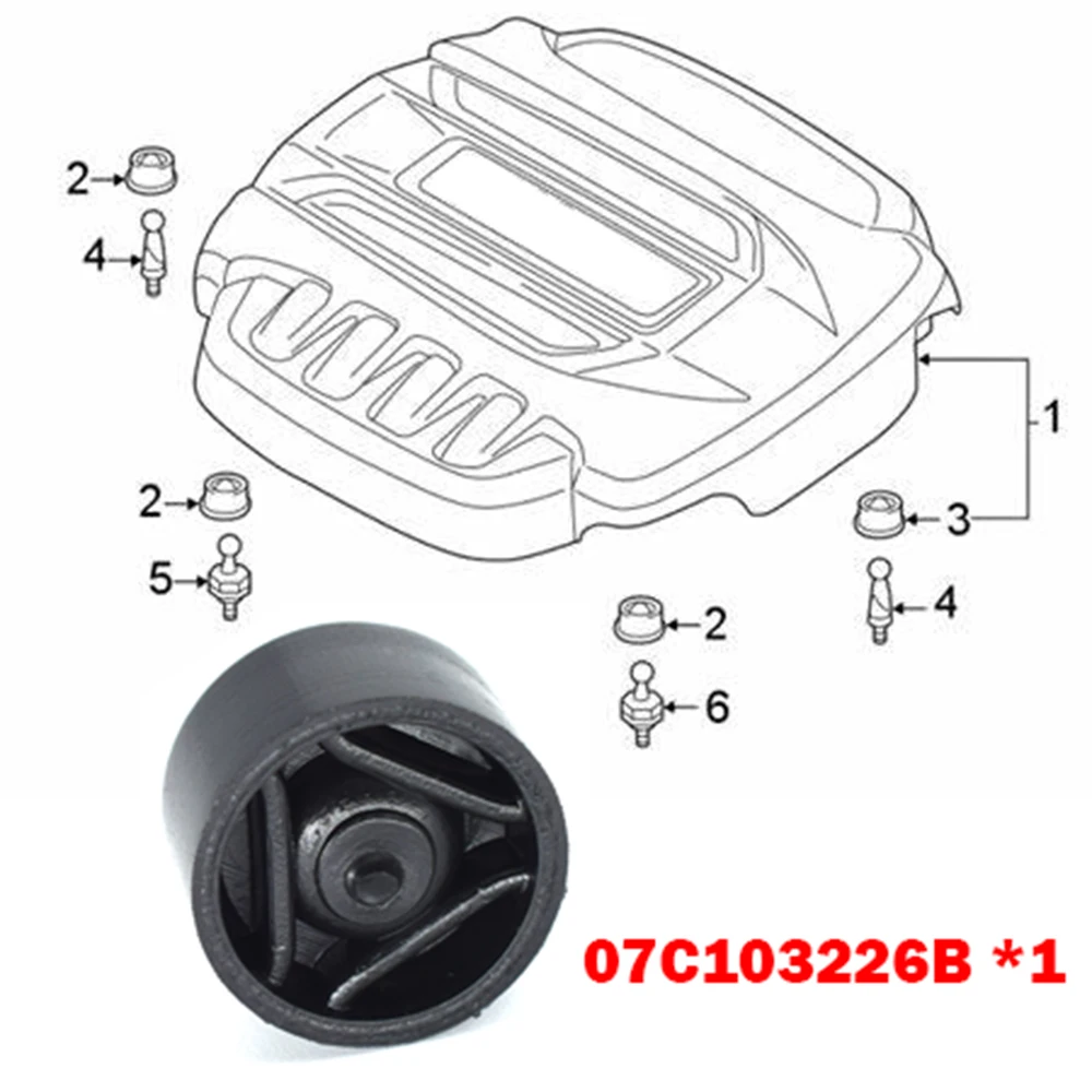 Auto Motor Abdeckung Gummi Clip Für Skoda Octavia 1Z 5E Superb B6 3T Yeti Push-auf Stecker Tülle stop Buchse Absorber – Detail 3