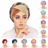 Nouveau Foulard 2026 pour Femmes Musulmanes – Turban Imprimé Tressé, Bonnets Hijab, Sous-Hijabs, Turbans Arabes pour Femme Musulmane 1