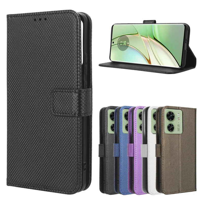Flip Case Per Motorola Edge 40 Portafoglio Magnetico Di Lusso Flip Leather Lanyard Case Cover Per Motorola Moto Edge 40 5G Phone Bags
