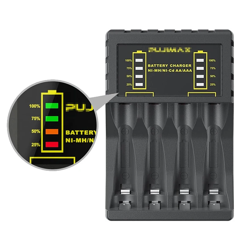 4 Slots Battery Charger For AAA/AA Ni-MH/Ni-Cd Batteries With LED Indicator Charger Cable For aa/aaa Rechargeable Batter charger adapter,battery charger