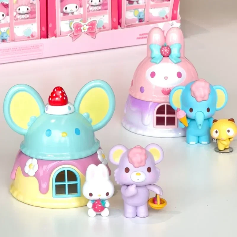MINISO 산리오 마이 멜로디 앤 마이 스위트 피아노 시리즈 블라인드 박스 모델, 카와이 애니메이션 피규어 장식 장식, 어린이 데스크탑 장난감