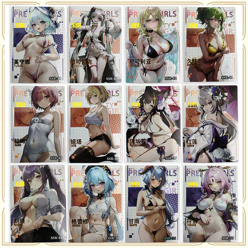 

Аниме история богини SSR Игрушки для мальчиков подарки на Рождество День рождения CC Kanroji Mitsuri Yuuki Asuna Miku сексуальные коллекционные карты 72 шт.
