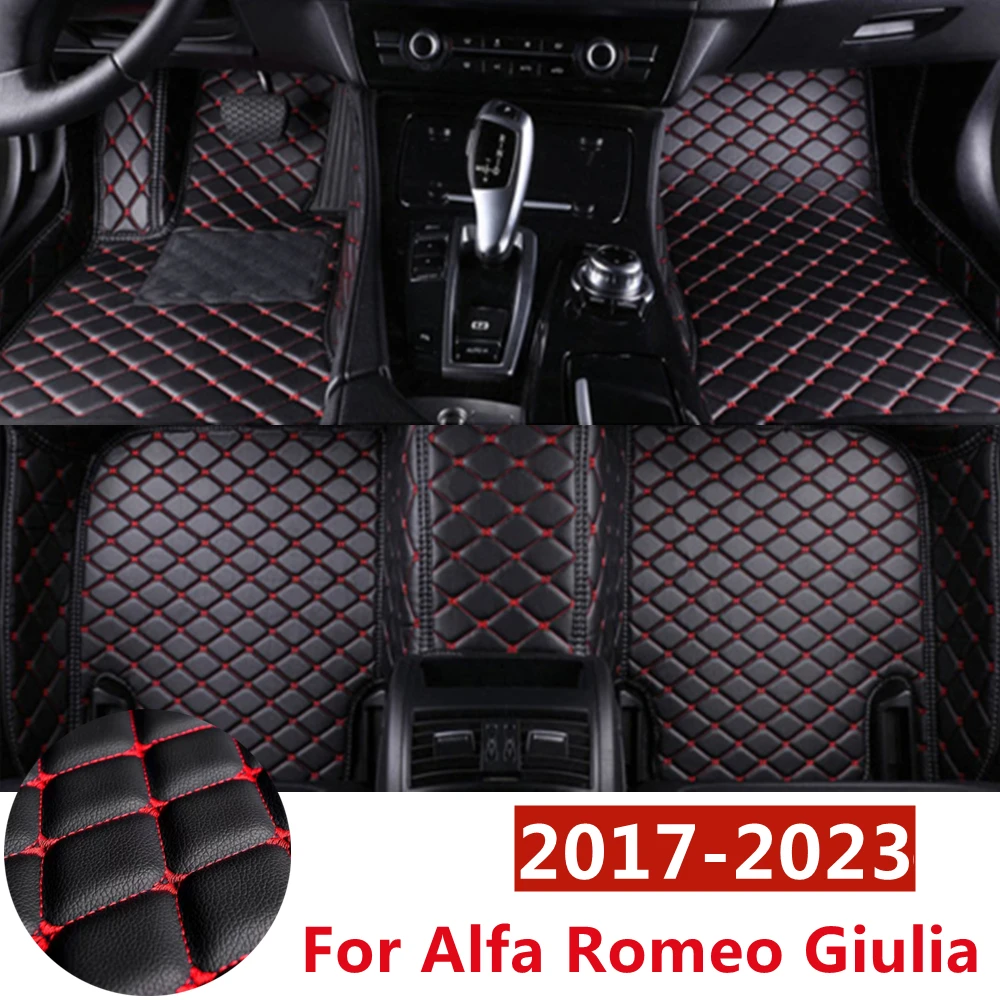 

SJ Full Set Custom Fit For Alfa Romeo Giulia 2017-18-2023 Car Floor Mats Front & Rear FloorLiner Styling Auto Parts Carpet Pad