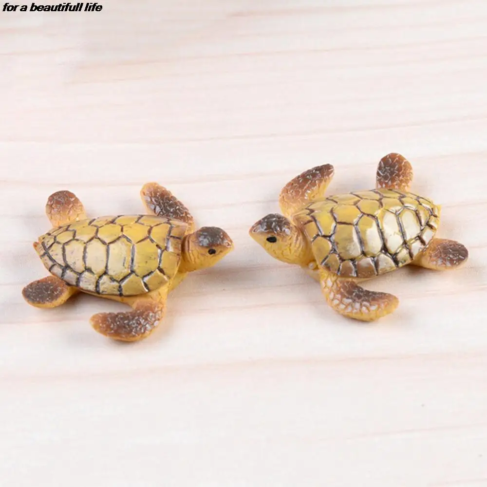 Miniature Figurines Resin Ornaments Miniature Ornament Resin Crafts Resin Succulent Crafts Mini Sea Turtle Model Resin Figurines Fairy Garden Miniatures Fish Tank Acessories DIY Terrarium Landscape Decoration Artificial