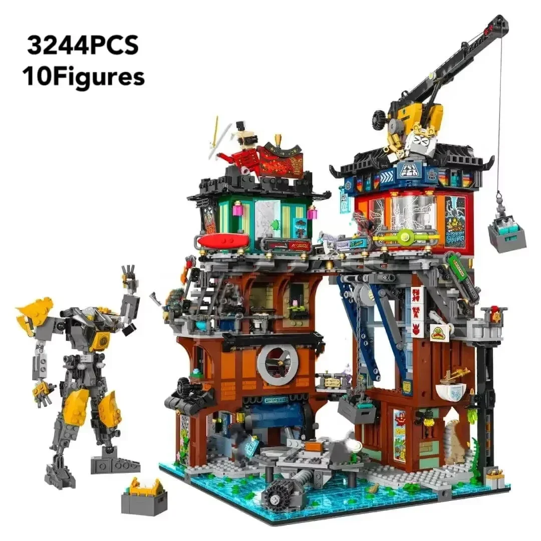 New 3244Pcs 71837 City Workshops Model Building Block Street View Architecture Brick DIY Toys for Children Boy Gifts
