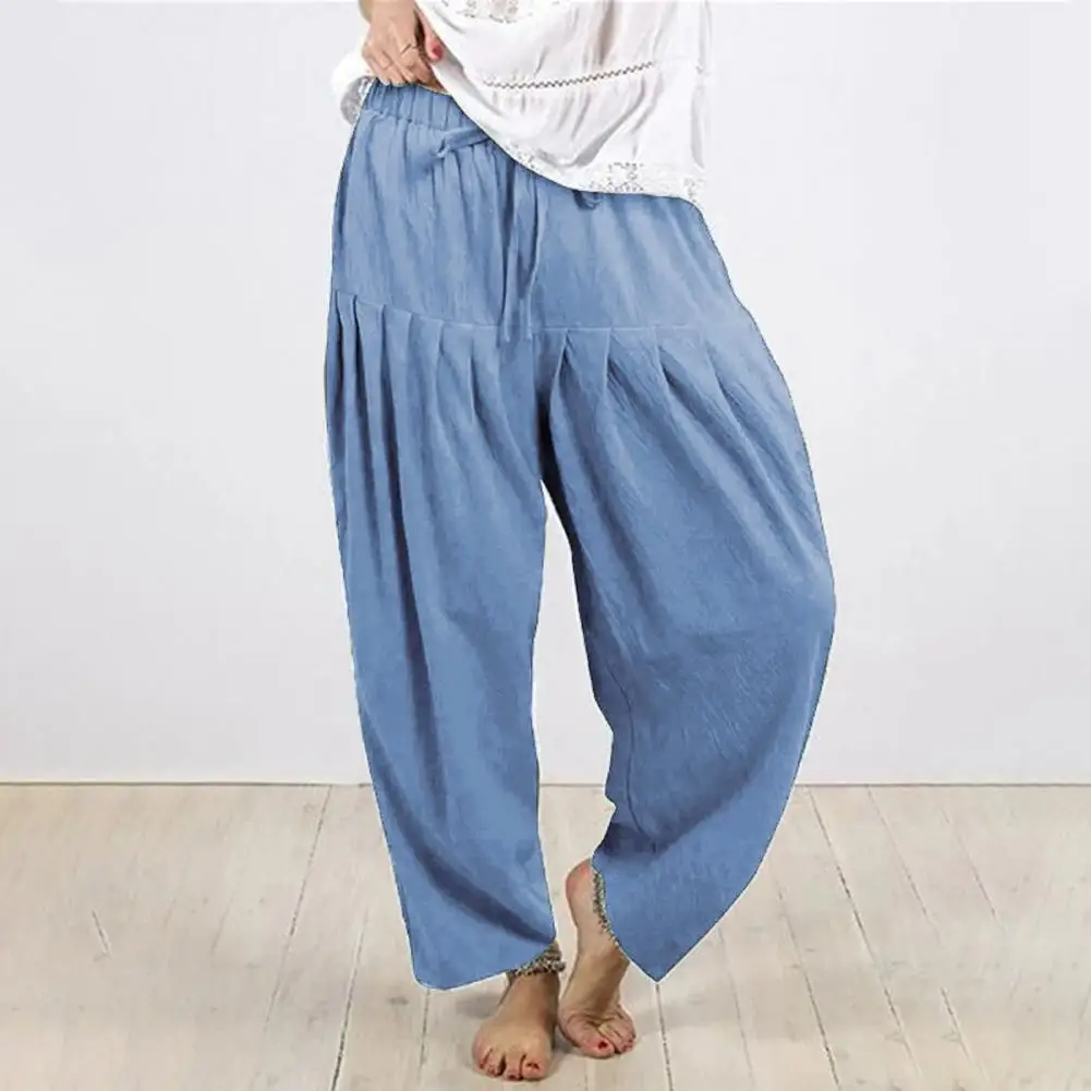 

Women Trousers Simple Breathable Ankle Length Women Summer Pure Color Casual Trousers Streetwear Women Pants Summer Pants