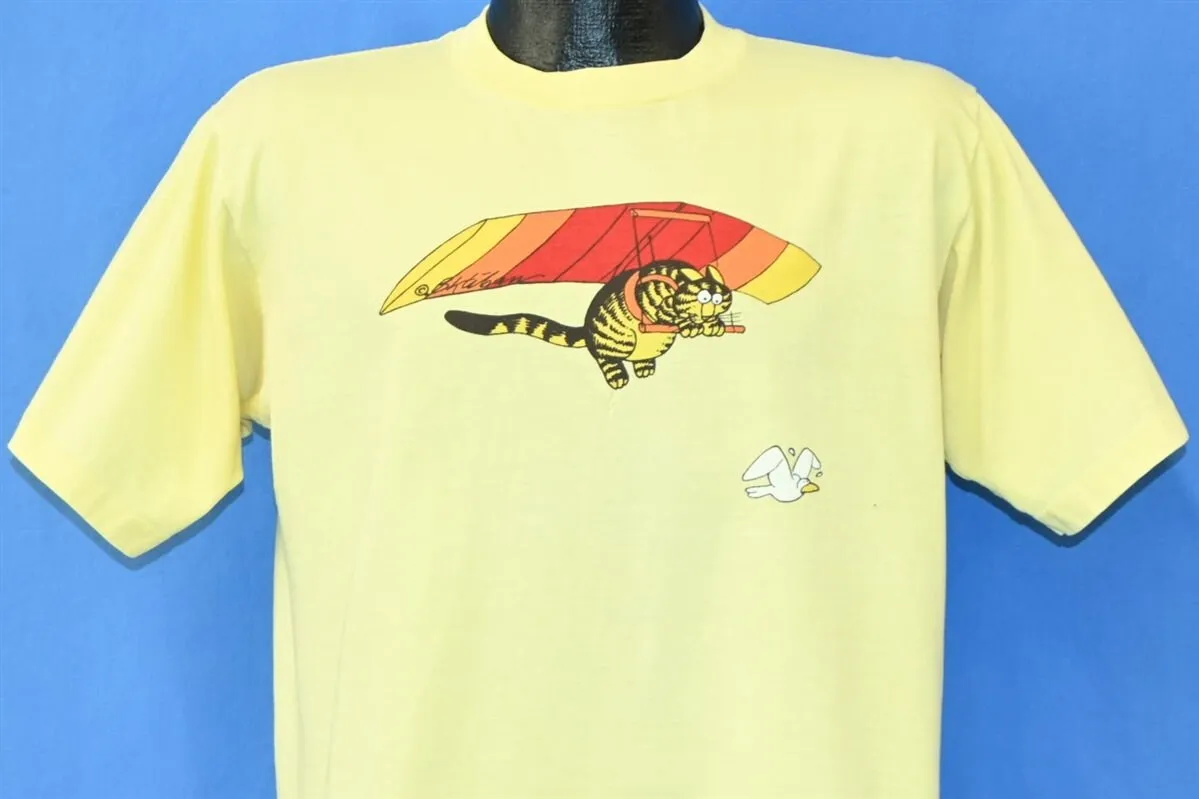 Magliette Pazze Anni '80 T-Shirt Fat Cat Hang Glide B Kliban Hawaii