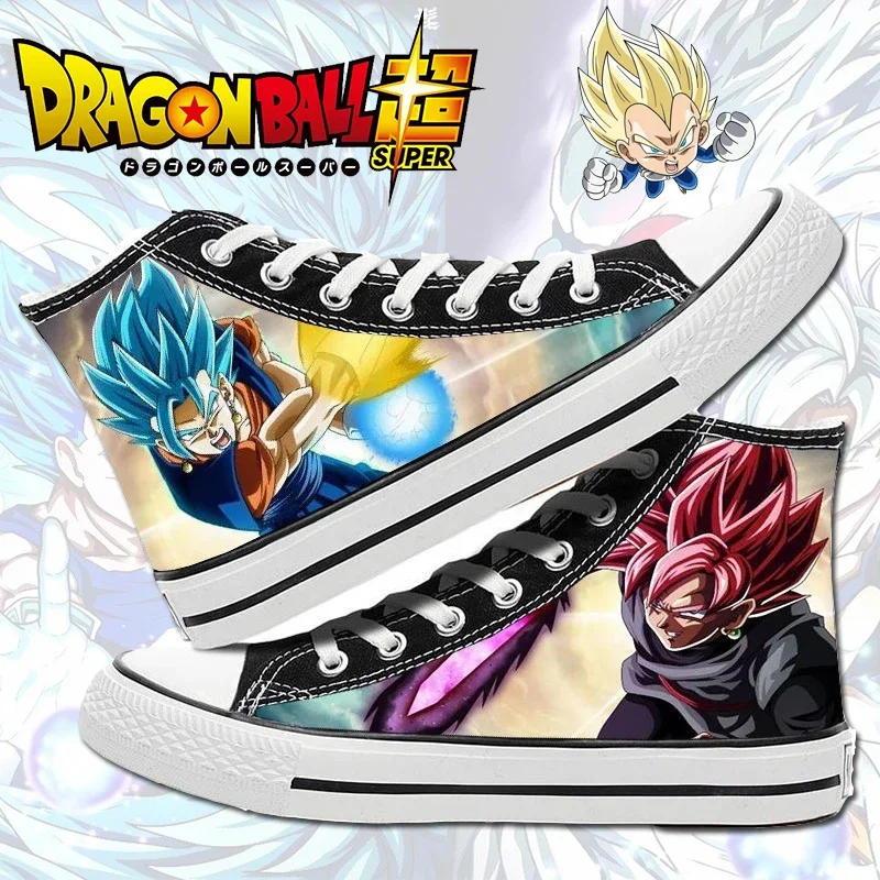 Dragon Ball Son Goku Canvas Shoes Fashion Anime High Upper Vulcanized Shoes Super Saiyan Casual Sneakers Plimsolls Breathable,men canvas shoes