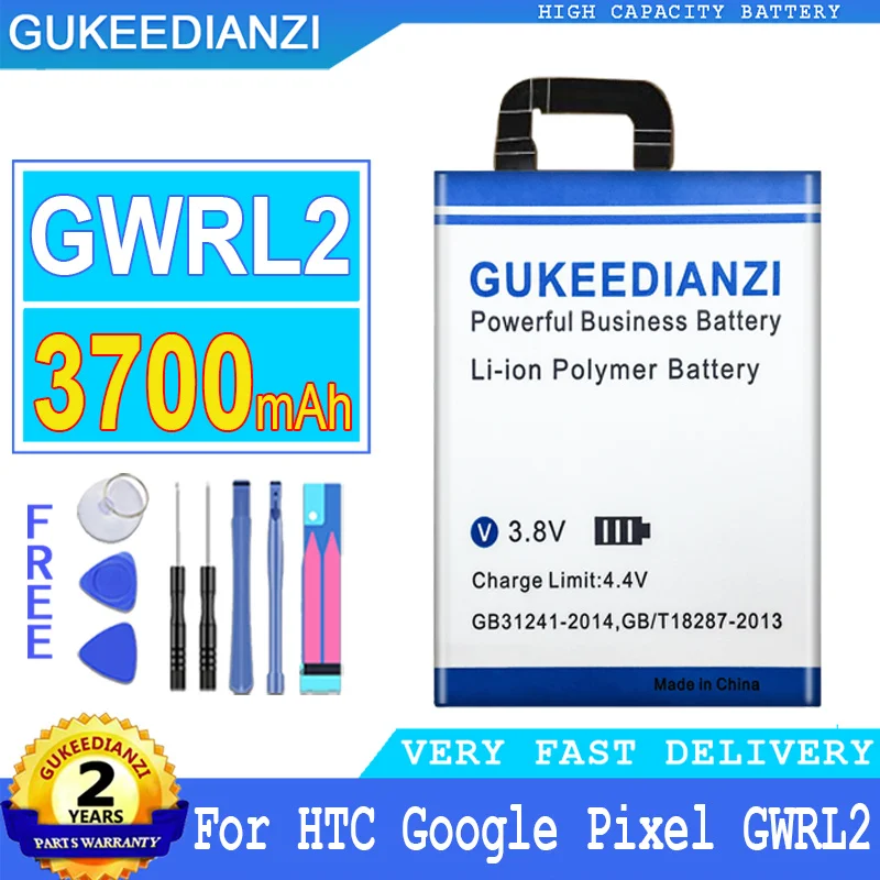 

3700mAh GUKEEDIANZI Battery For HTC Google Pixel GWRL2 gwrl 2 Big Power Bateria