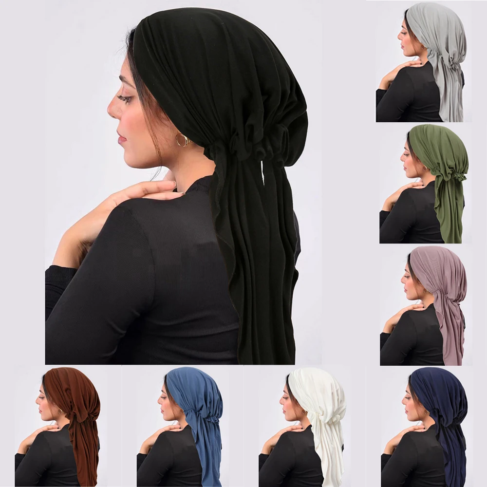 

RIMAIRE The latest sports women's solid color hijab in 2024 convenient to wear like a hat Muslim fashion hijab