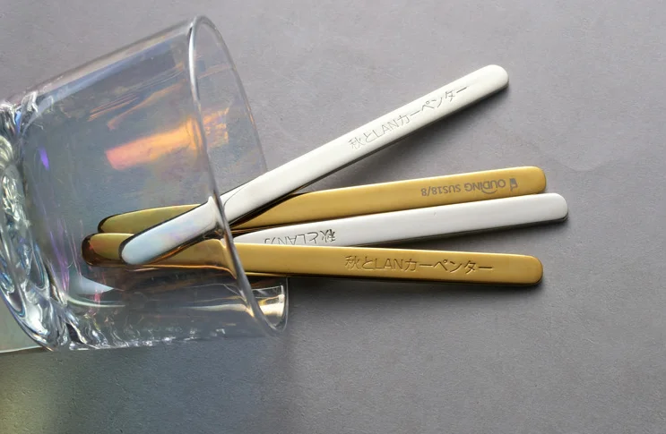 Description Picture 4 of itemGold Coffee Stirrer Stainless Steel Creative Coffee Spoon Mix Cocktail Stirring Sticks For Wedding Party Bar Manual Mixing Rod