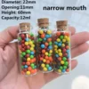 50/100 pcs/Lot 12ml Decorative Glass Bottles With Cork Stopper Crafts Tiny Jars Pendant bottle Empty Glass Jar Mini tube Gift 5
