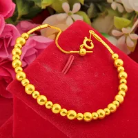 Bracelet fin et éclaircissant pour la peau, avec perles de transfert, pour femmes, or 24 carats AU999 |   Effet amincissant, illumine le teint 2