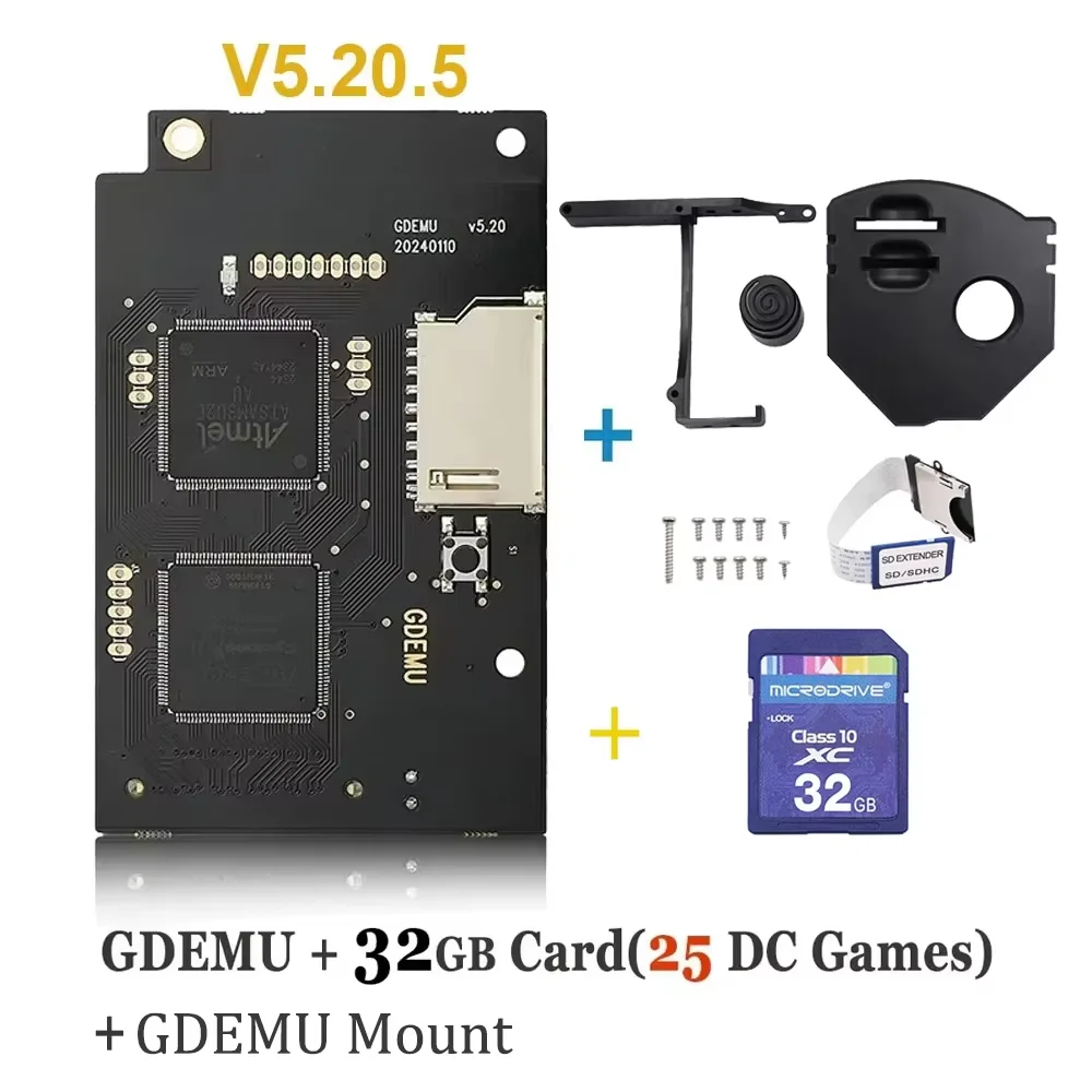 Kit De Montage Ventilateur Imprimé 3D Pour SEGA Dreamcast DC – 5V, Pour émulateurs GDROM/GDEMU – Câble Conversion Inclus
