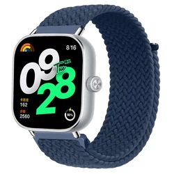 Braided Solo Loop Adjustable Nylon Sport Band Replacement Strap - 22mm (Abyss blue)