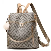 Luxury Brand Design Women's Traval Bacpacks Ladies Back Pack Fashion PU Leather Print Pattern Women Bag 1