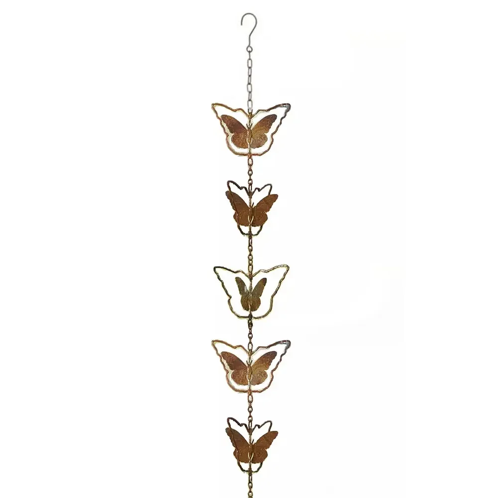 Metal Rainwater Drainage Chain Multifunction Rainwater Chain Decorative Downspout Rain Exquisite for Front Porch Patio