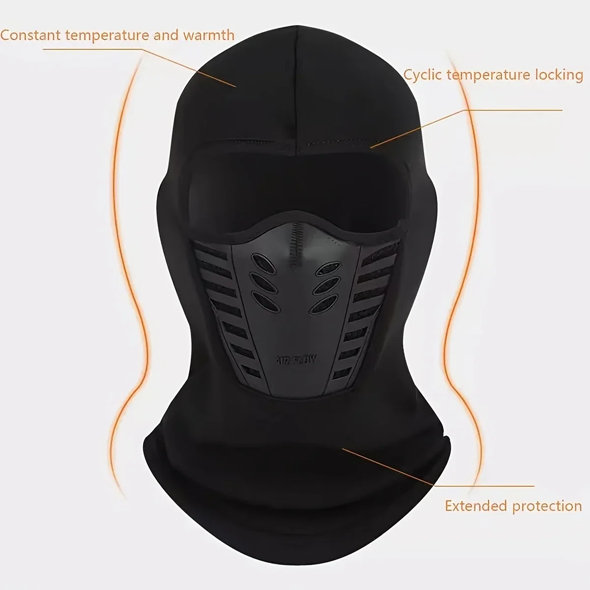 WRELS Winter Ski Mask Cycling Cap Face Mask Cover Windproof Anti-Dust Warm Cycling Mask Balaclava Skiing Skating Hat Headwear