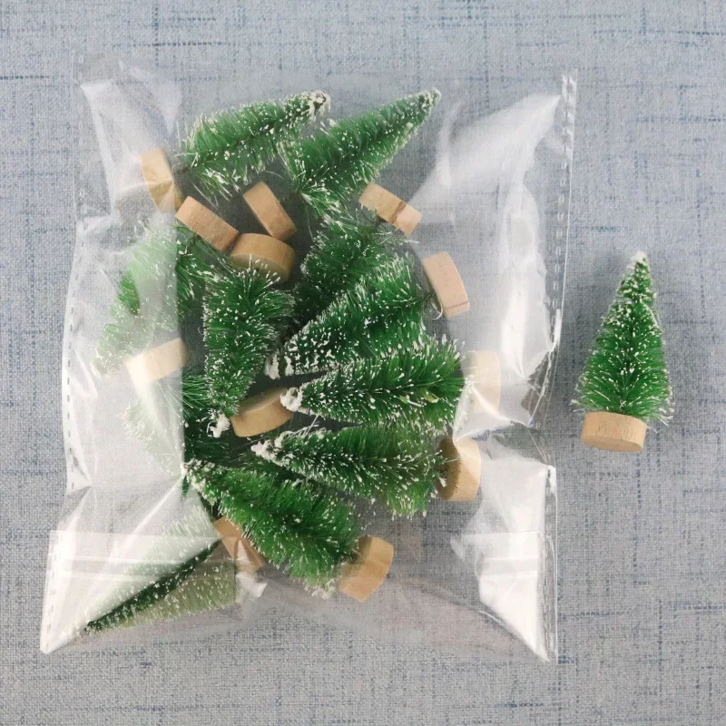 12 Pieces Mini Christmas Tree christmas tree ornaments mini christmas tree Sisal Silk Cedar Table Top Decorations Small Christmas Tree Gold Mini Window DIY Decorations