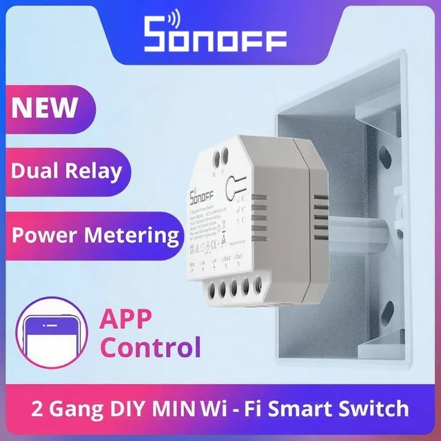 สวิตช์ม่านอัจฉริยะ Sonoff Dual R3 แบบ 2 ช่อง พร้อมฟังก์ชันวัดพลังงาน โมดูลรีเลย์คู่ ควบคุมบ้านอัจฉริยะผ่านแอป EWeLink 1
