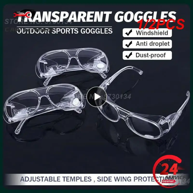 

1/2PCS Motorcycle Glasses Outdoor Sports Goggles Motorcycle Windshield Sand Dust Ski Goggles Transparent Safety Glasses Moto