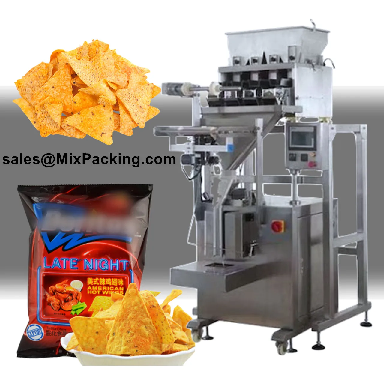 Multihead Potato Chips Peanut Nut Popcorn Linear Weigher Filling Packing Machine