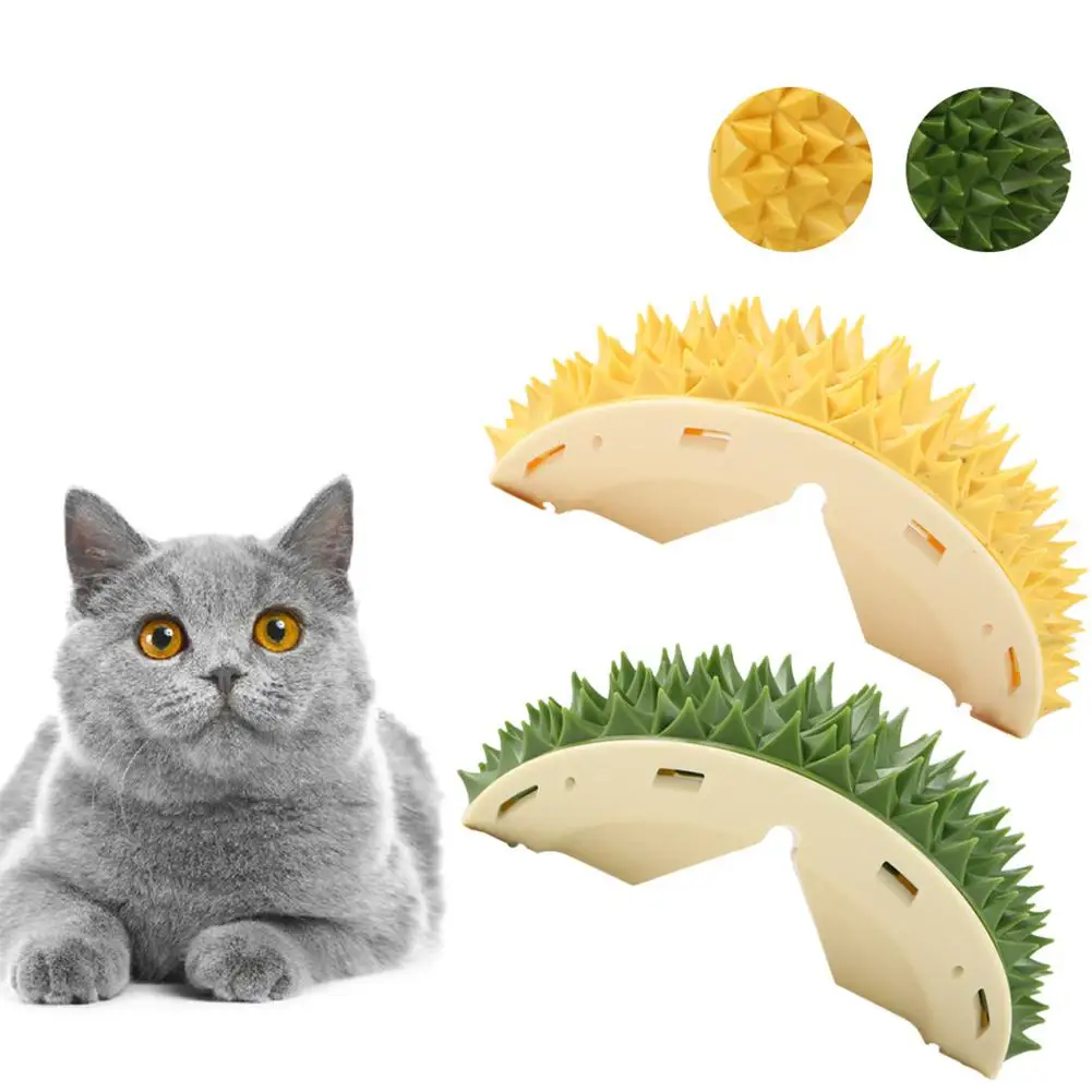 New Cat Creative Durian Tickling Comb Remove Floating Hair Corner Massage Brush Cat Rubs Pet Grooming Tools