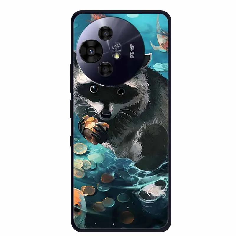 Black Silicone Protective Back Cover - Stylish and Durable Bumper Coque for TCL 50 Pro NxtPaper 5G