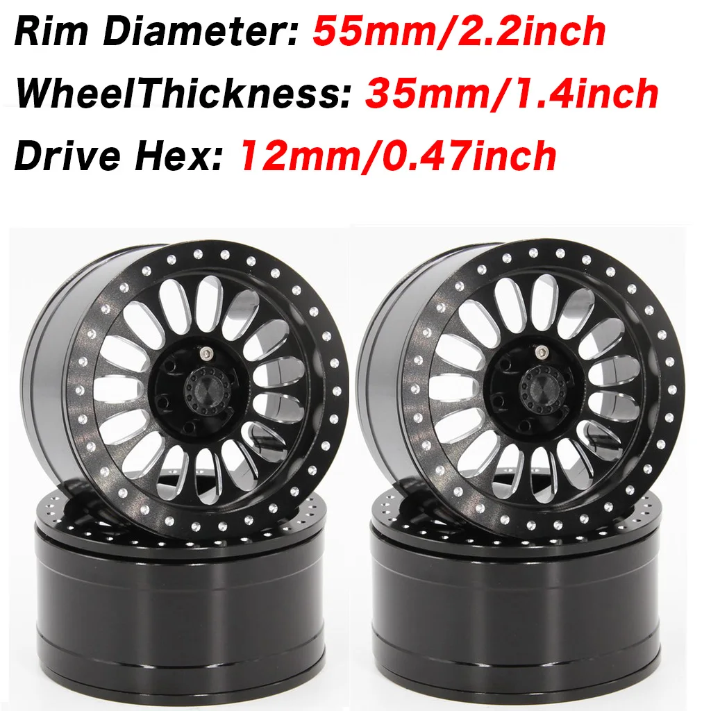 

2.2 inch metal deadlock Wheel rim for 1/10 Rc simulation climbing TRAXXAS Trx4 TRX-6 Rc4wd Jimny Cfx Vs4 Scx10 90046