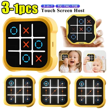 3-1Pcs Electronic TIC-TAC-TOE & Bolt Chess Game - Multifunctional Children Puzzle Toys, Portable Handheld Board Game, Perfect Kids Gifts 1