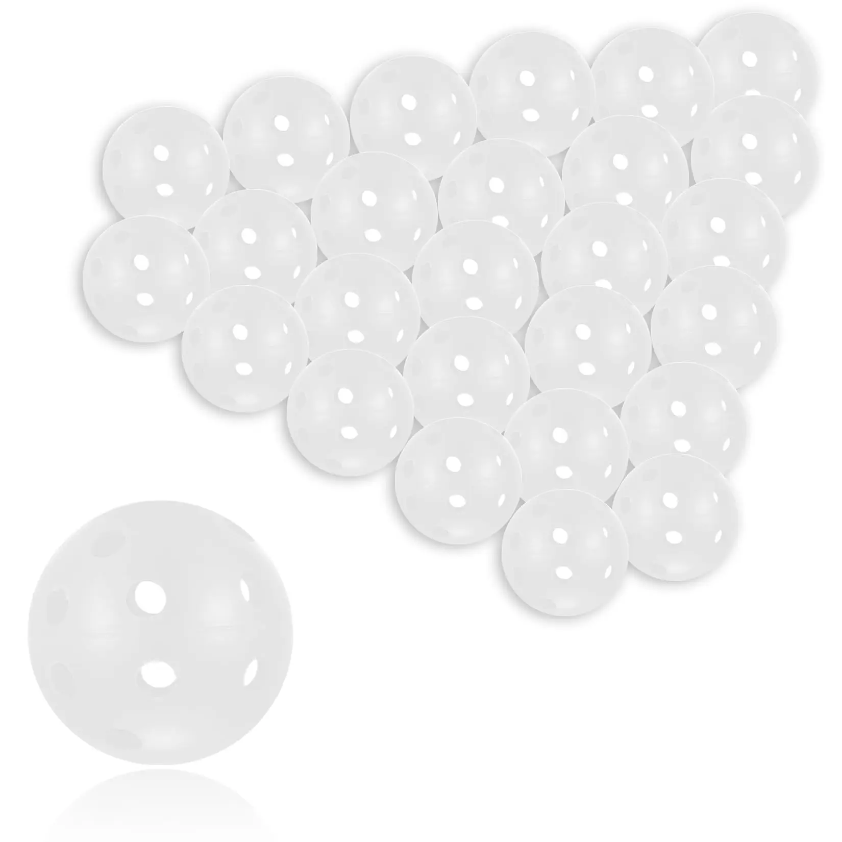 28-Pack 40mm Hollow Golf Practice Balls - Plastic Swing Trainers for Driving Range/Home/Outdoor