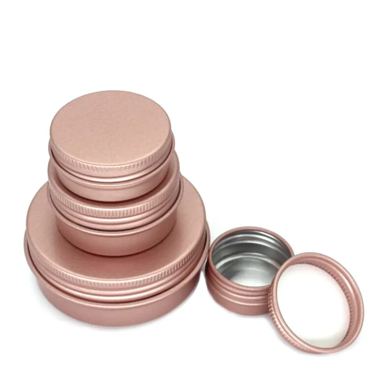 100PCS 5g-60g Aluminum Tin Jars Metal 50ml Empty Cosmetic Face Care Eye Cream Lip Balm Gloss Packaging aluminum tins cans cosmetic pot jars