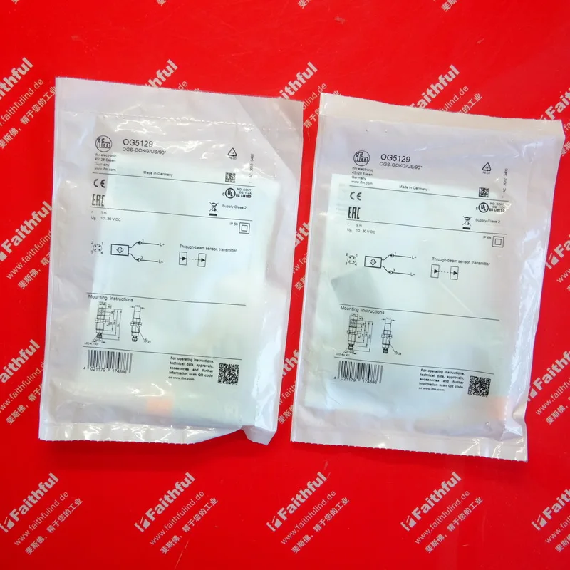 IFM 광발전 센서, OG5129, OGS-OOKG/US/90, 새로운 페어링