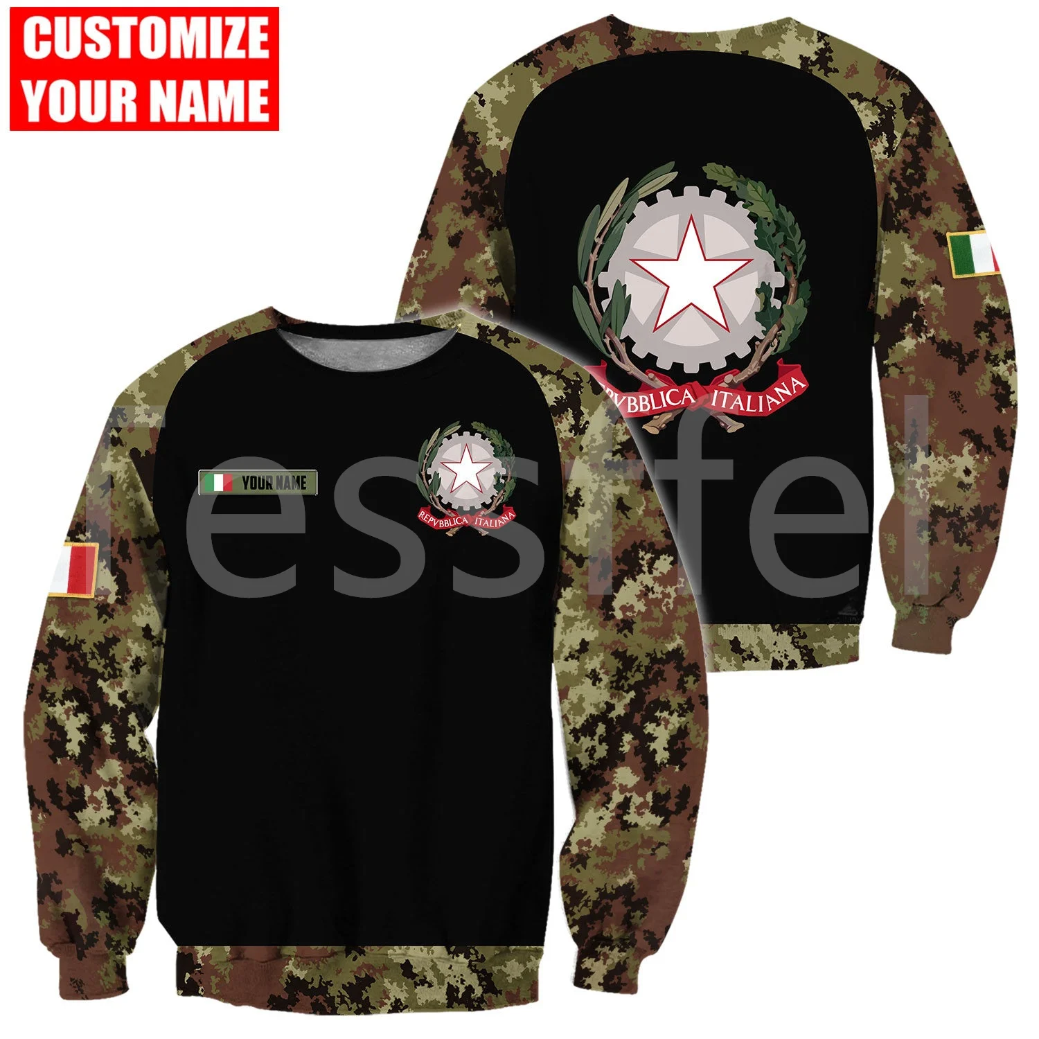 Customize ITALIAN ARMY SOLDIER 3D Printed CAMO T-Shirts Men Summer Round  Neck Tee Female Casual Top Unisex Harajuku Streetwear - AliExpress