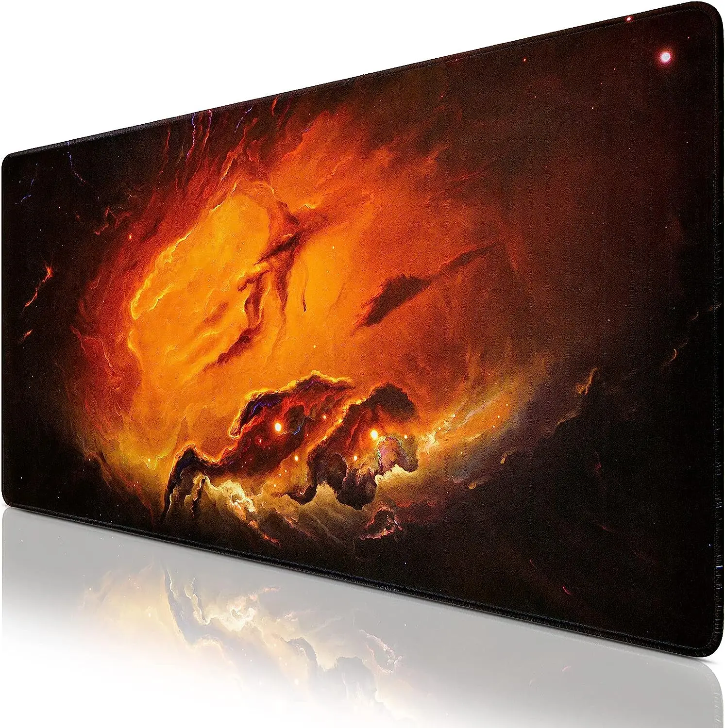 

Galactic Nebula Gaming Mouse Pad Mouse Pad 31.5x11.8 inch XXL with Non-Slip Rubber Base Stitched Edge for Home Office Gaming